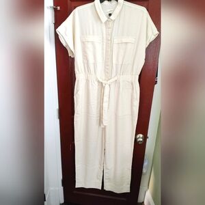 NWT Universal Threads  Women's Short Sleeve Linen Boiler Suit, Size 16 #51
